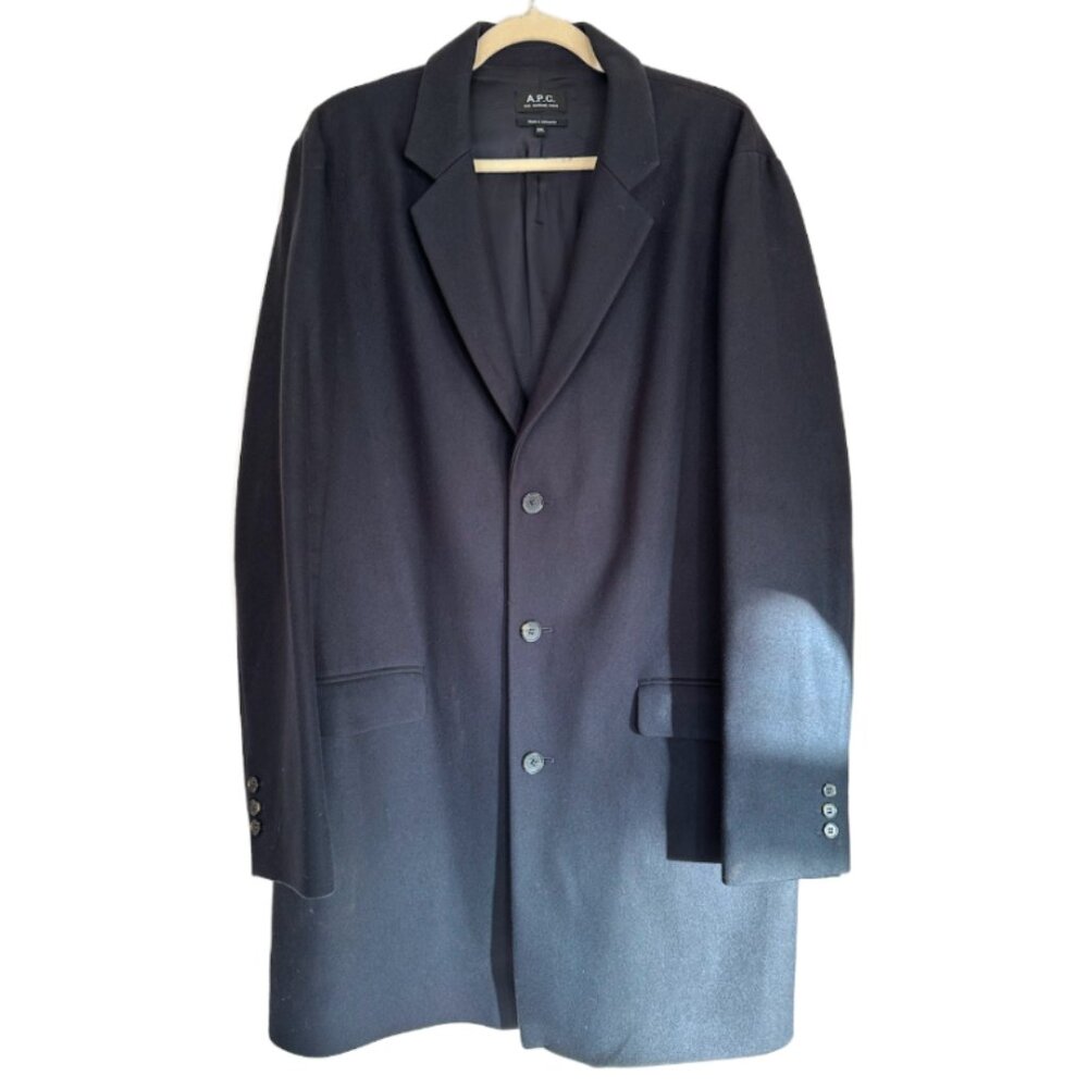 A.P.C. Visconti Coat, Very Dark Blue, Men’s Size XXL fits like an XL